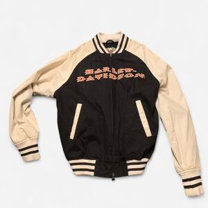 Harley-Davidson Black and Tan Jacket